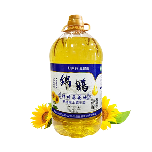 锦鹤 鲜榨葵花籽油 5L/桶